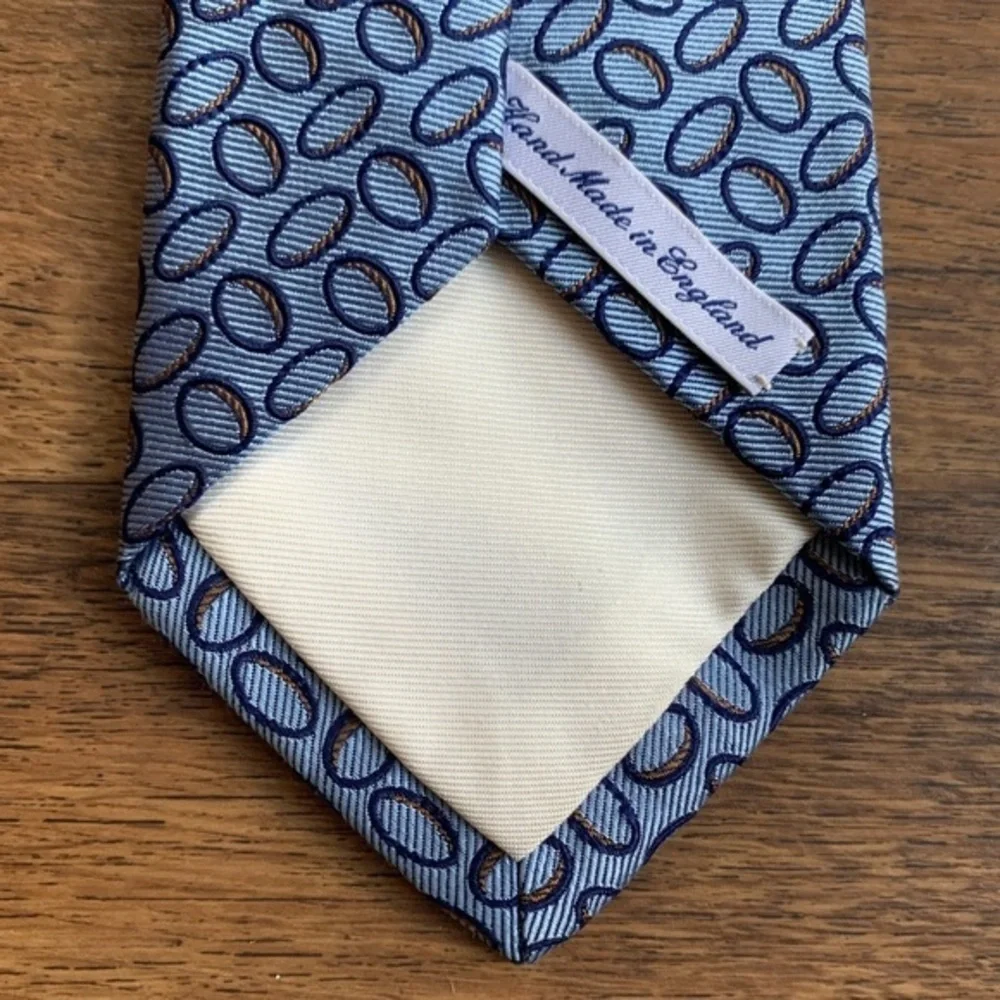 Drake’s Blue & Brown Ovals Tie